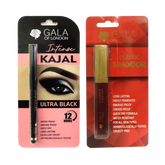 Gala of London Intense Kajal - Ultra Black & Classic sindoor - Maroon